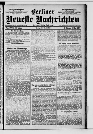 Berliner neueste Nachrichten vom 19.04.1912