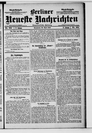 Berliner Neueste Nachrichten on Apr 20, 1912