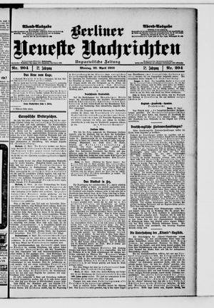 Berliner Neueste Nachrichten vom 22.04.1912