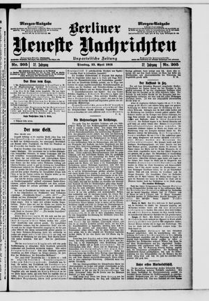 Berliner Neueste Nachrichten vom 23.04.1912