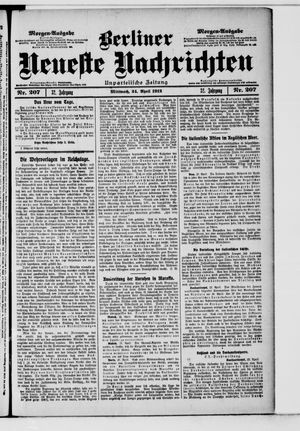 Berliner neueste Nachrichten vom 24.04.1912