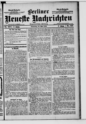 Berliner neueste Nachrichten on Apr 25, 1912