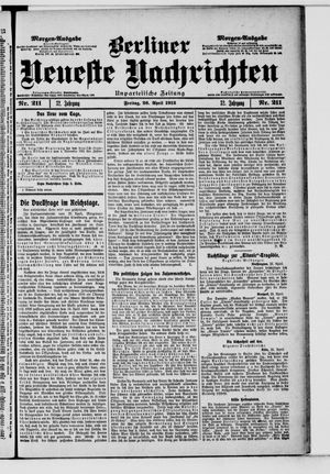Berliner neueste Nachrichten vom 26.04.1912