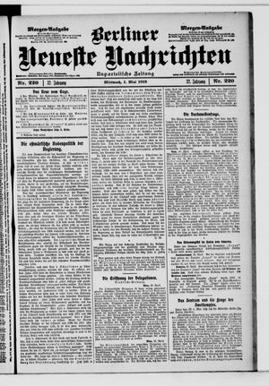 Berliner Neueste Nachrichten vom 01.05.1912