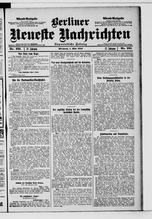 Berliner Neueste Nachrichten vom 01.05.1912