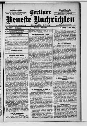 Berliner Neueste Nachrichten vom 07.05.1912