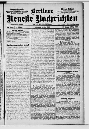 Berliner Neueste Nachrichten vom 08.05.1912