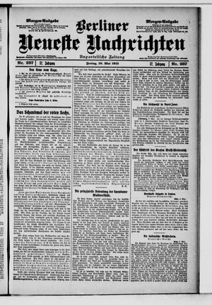 Berliner Neueste Nachrichten on May 10, 1912