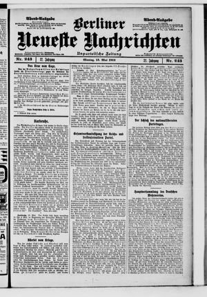 Berliner Neueste Nachrichten vom 13.05.1912