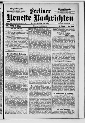 Berliner Neueste Nachrichten vom 14.05.1912