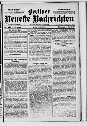Berliner Neueste Nachrichten vom 17.05.1912