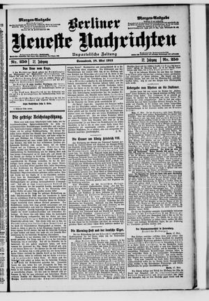 Berliner Neueste Nachrichten vom 18.05.1912