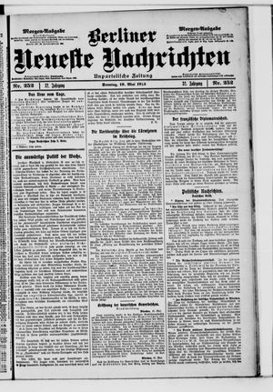 Berliner Neueste Nachrichten vom 19.05.1912