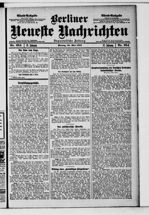 Berliner Neueste Nachrichten vom 20.05.1912