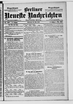 Berliner Neueste Nachrichten vom 22.05.1912