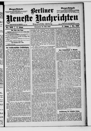 Berliner Neueste Nachrichten vom 25.05.1912