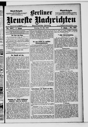 Berliner Neueste Nachrichten vom 28.05.1912