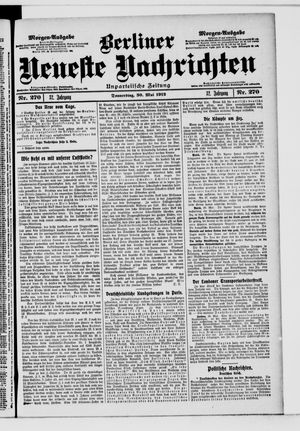 Berliner Neueste Nachrichten vom 30.05.1912
