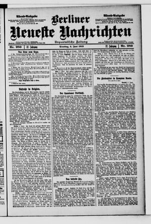 Berliner Neueste Nachrichten on Jun 4, 1912