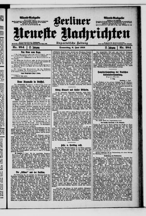 Berliner Neueste Nachrichten vom 06.06.1912