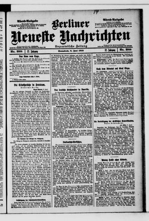 Berliner Neueste Nachrichten vom 08.06.1912
