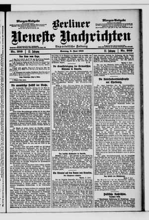 Berliner Neueste Nachrichten on Jun 9, 1912