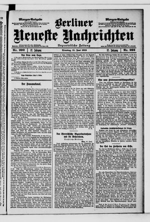 Berliner Neueste Nachrichten vom 11.06.1912