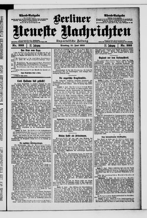 Berliner Neueste Nachrichten vom 11.06.1912