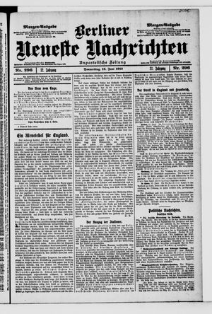 Berliner Neueste Nachrichten vom 13.06.1912