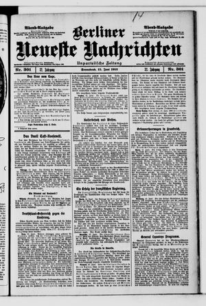 Berliner Neueste Nachrichten vom 15.06.1912