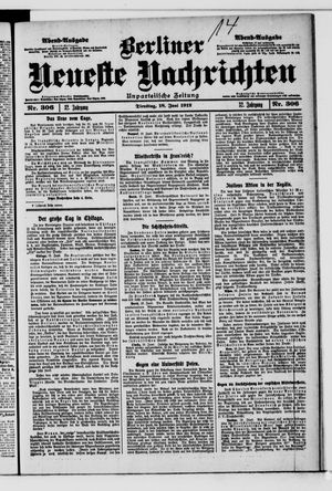 Berliner Neueste Nachrichten vom 18.06.1912
