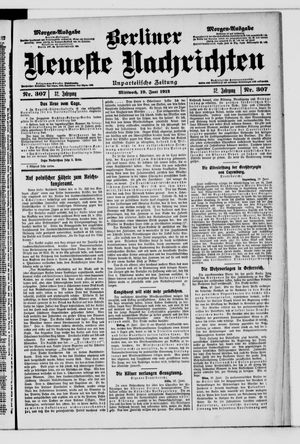 Berliner Neueste Nachrichten vom 19.06.1912