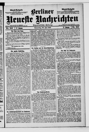 Berliner Neueste Nachrichten vom 20.06.1912