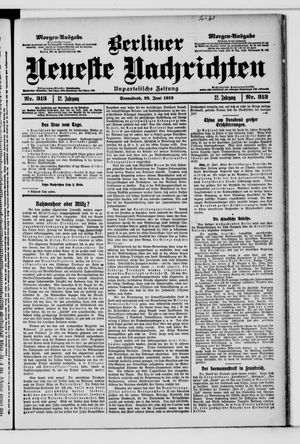 Berliner Neueste Nachrichten on Jun 22, 1912
