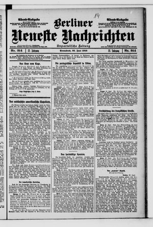 Berliner Neueste Nachrichten vom 22.06.1912