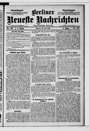 Berliner Neueste Nachrichten vom 24.06.1912