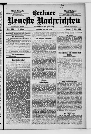 Berliner Neueste Nachrichten vom 26.06.1912