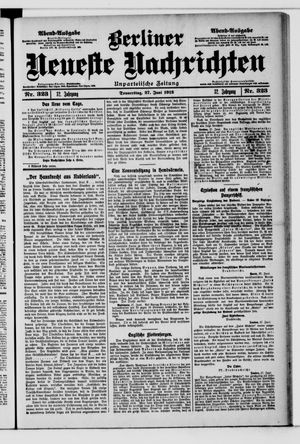Berliner Neueste Nachrichten vom 27.06.1912