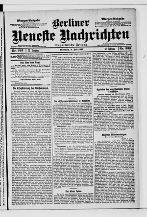 Berliner Neueste Nachrichten on Jul 3, 1912