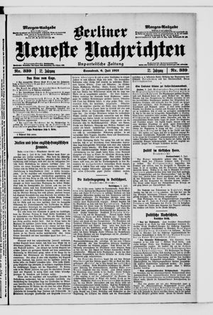 Berliner Neueste Nachrichten vom 06.07.1912