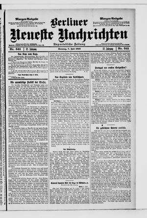 Berliner Neueste Nachrichten vom 07.07.1912