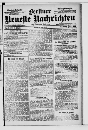 Berliner Neueste Nachrichten vom 08.07.1912