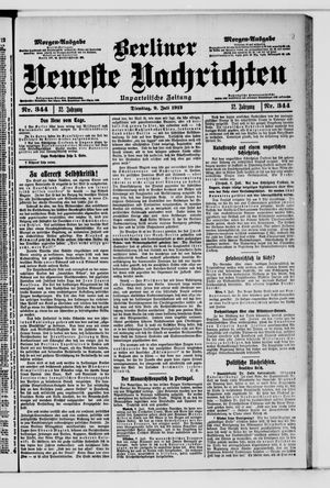 Berliner Neueste Nachrichten vom 09.07.1912