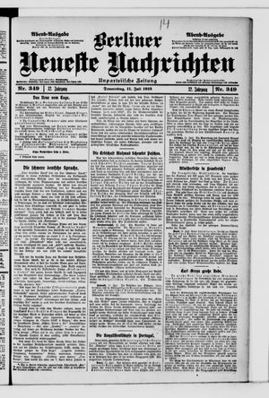 Berliner Neueste Nachrichten vom 11.07.1912