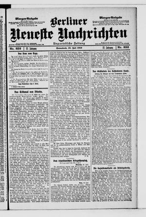 Berliner Neueste Nachrichten vom 13.07.1912