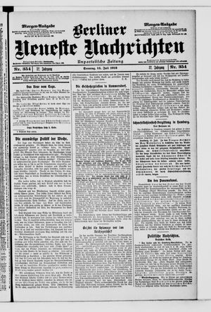 Berliner Neueste Nachrichten vom 14.07.1912