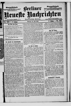 Berliner Neueste Nachrichten vom 15.07.1912