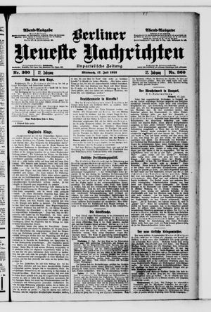 Berliner Neueste Nachrichten vom 17.07.1912