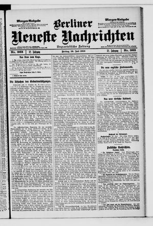 Berliner Neueste Nachrichten vom 19.07.1912