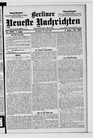 Berliner Neueste Nachrichten on Jul 20, 1912